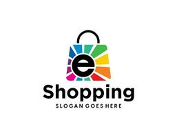 vettore di progettazione dell'icona del logo dello shopping