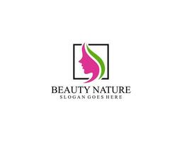 naturale bellezza salone e capelli trattamento logo vettore