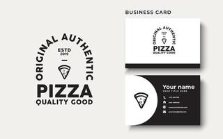 etichette tipografiche vintage pizza, emblemi, modelli di logo vettore