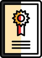 certificato vettore icona design