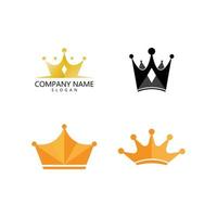 modello logo corona crown vettore