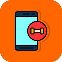 fitness App vettore icona design