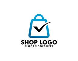Borsa logo. shopping simbolo. vettore icona.