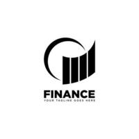 finanza logo icona, attività commerciale, finanza logo, finanza disegno, commercio e distribuzione logo, contabilità. finanza logo vettore