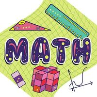 diverso matematica grafici e oggetti matematica classe concetto vettore illustrazione