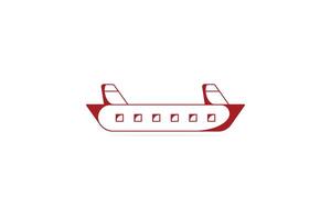 mare carico nave logo design icona. mare mezzi di trasporto oggetto icona concetto. logistica Servizi elemento vettore logo.