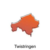 carta geografica città di twistringen, mondo carta geografica internazionale vettore modello con schema illustrazione disegno, adatto per il tuo azienda
