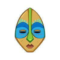 Africa tribale maschera cartone animato vettore illustrazione