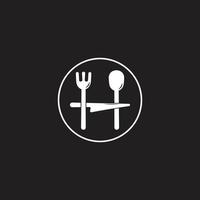 astratto lettera h cibo utensili ristorante logo vettore