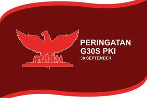 vettore illustrazione di il g30s pki quale è commemorato ogni settembre 30 nel Indonesia