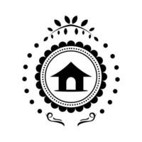 casa icona logo design vettore