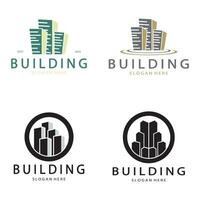 edificio logo vettore illustrazione design, reale tenuta logo modello, logo simbolo icona