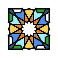 islamico geometrico modello colore icona vettore illustrazione