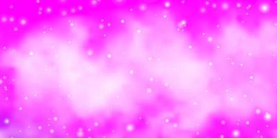 layout vettoriale rosa chiaro con stelle luminose. illustrazione colorata con stelle sfumate astratte. design per la tua promozione aziendale.