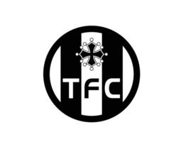 tolosa fc club logo simbolo nero ligue 1 calcio francese astratto design vettore illustrazione