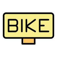bicicletta bandiera icona vettore piatto