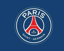 Parigi santo tedesco club logo simbolo ligue 1 calcio francese astratto design vettore illustrazione con blu sfondo