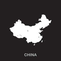 Cina carta geografica icona vettore