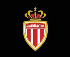 come monaco club logo simbolo ligue 1 calcio francese astratto design vettore illustrazione con nero sfondo