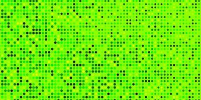 sfondo vettoriale verde chiaro, giallo con cerchi. illustrazione astratta moderna con forme di cerchio colorato. design per poster, striscioni.