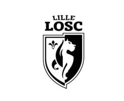 perso lilla club simbolo logo nero ligue 1 calcio francese astratto design vettore illustrazione