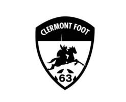 clemont piede club logo simbolo nero ligue 1 calcio francese astratto design vettore illustrazione