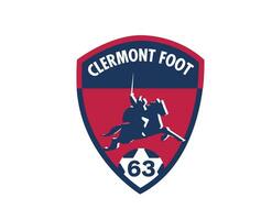 clemont piede club logo simbolo ligue 1 calcio francese astratto design vettore illustrazione