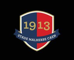 caen club logo simbolo ligue 1 calcio francese astratto design vettore illustrazione con nero sfondo