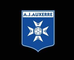 aj auxerre club logo simbolo ligue 1 calcio francese astratto design vettore illustrazione con nero sfondo