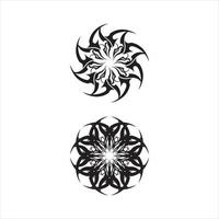 nero tribale, classico, nero, tatuaggio etnico icona illustrazione vettoriale logo design