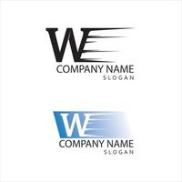 modello di logo della lettera w e design del logo del carattere per il business e l'identità aziendale vettore
