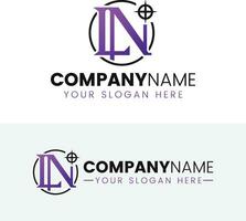 creativo monogramma lettera ln logo design vettore