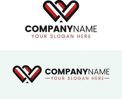 creativo monogramma lettera w logo design vettore