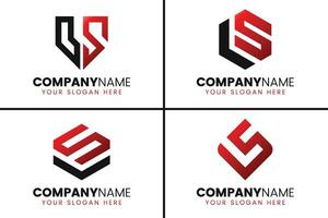 creativo monogramma lettera ls logo design vettore