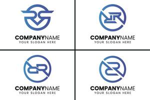 creativo monogramma lettera rr logo design vettore