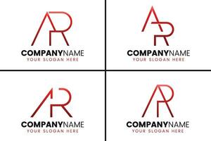 creativo monogramma lettera ar logo design collezione vettore