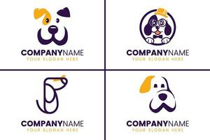 animale domestico logo design collezione vettore
