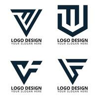 creativo monogramma lettera vf logo design vettore