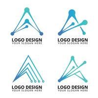 creativo monogramma lettera un' logo design vettore