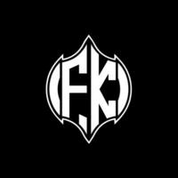 fk lettera logo. fk creativo monogramma iniziali lettera logo concetto. fk unico moderno piatto astratto vettore lettera logo design.