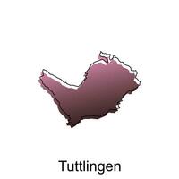 carta geografica città di tuttlingen, mondo carta geografica internazionale vettore modello con schema illustrazione disegno, adatto per il tuo azienda