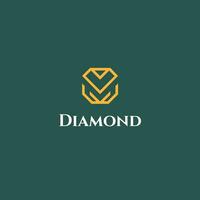 creativo e moderno diamante logo design modello completamente modificabile vettore