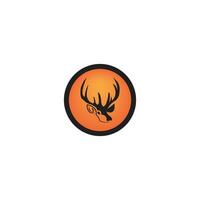 cervo deertrix logo design modello vettore