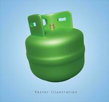 verde gas tubo nel 3d vettore illustrazione