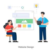 design e layout del sito web vettore