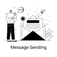 piattaforma di invio messaggi message vettore