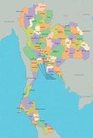 mappa della thailandia vettore