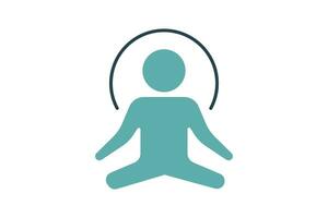 yoga fitness icona. icona relazionato per salutare vita. duo tono icona stile design. semplice vettore design modificabile