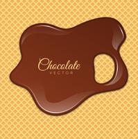 Cioccolato liquido o vernice marrone. Illustrazione vettoriale