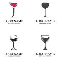 modello di illustrazione vettoriale icona bicchiere di vino